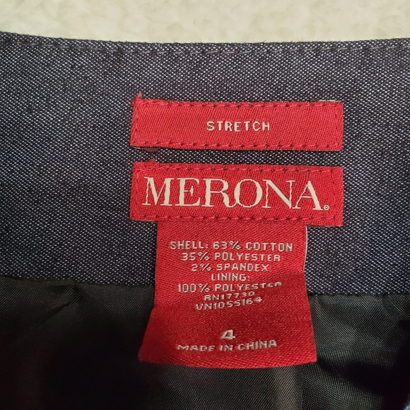 Merona Denim Look Pencil Skirt Sz 4 - Picture 7 of 7